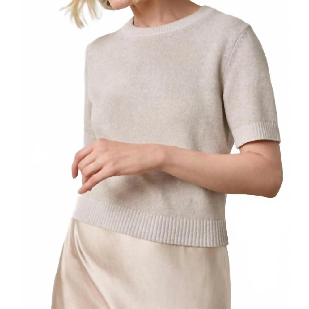 NEW LILLA P short sleeve sweater in mist sparkle